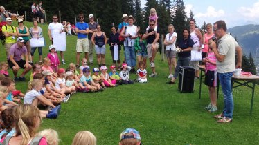 De Alpinolino kinderfeesten in ontdekkingspark bij bergstation Talkaser, © Bergbahnen Westendorf