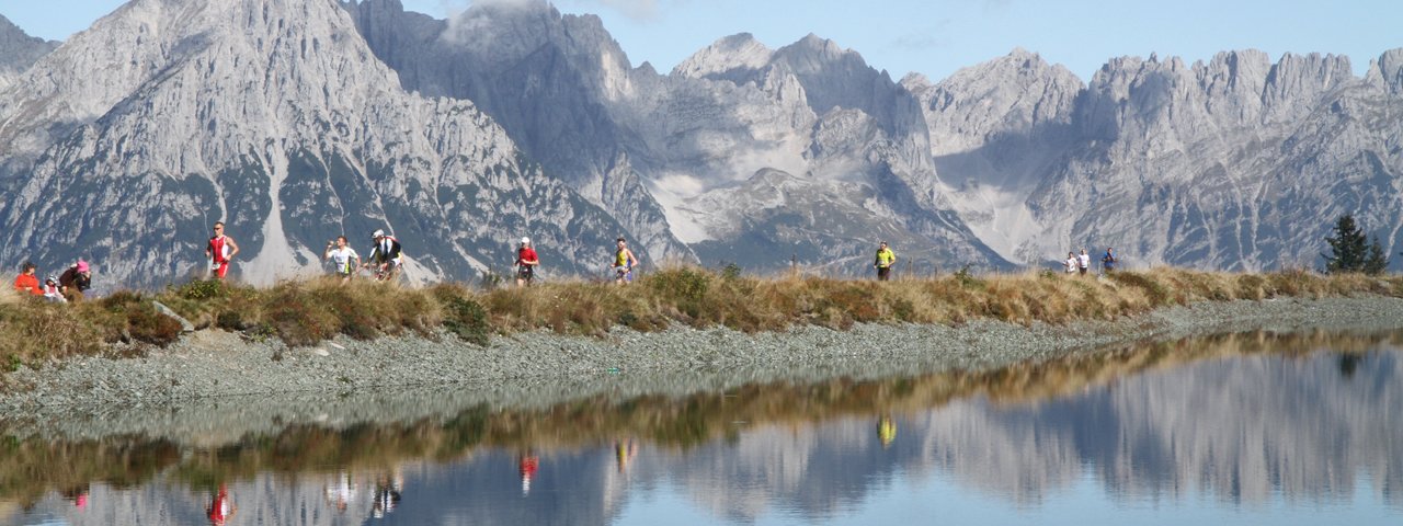 De Tour de  Tirol voert langs het imposante Wilder Kaiser gebergte, © Winfried Stinn