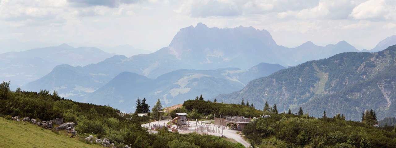 Triassic Park in het berglandschap Wilden Kaisers, © Tirol Werbung/Frank Bauer